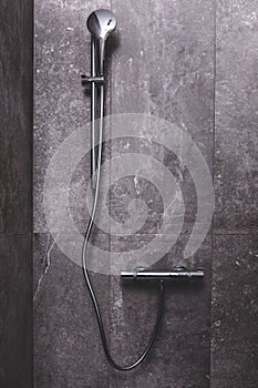 Shower in modern new luxury bathroom