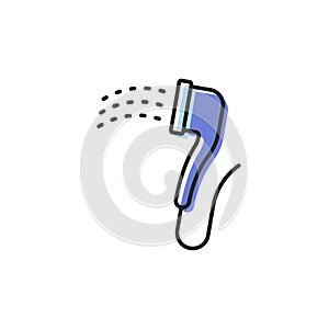 Shower outline icon linear style sign for mobile concept and web design showerheads simple line