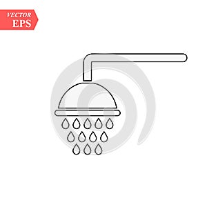 Shower outline icon. linear style sign for mobile concept and web design. Showerheads simple line icon. Symbol, logo illust