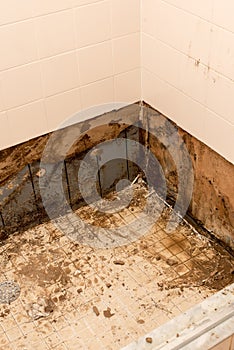 Shower pan damage or repair