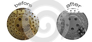 Shower rust before and after drainage housework cleaning sanitary kitchen