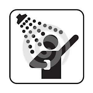 Shower sign pictogram illustration