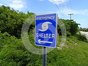 Showing the way to a shelter for emergencies