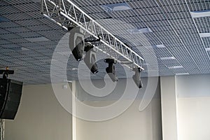 showlight equipment in the hall for conferences