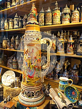 Bavarian stoneware unique beer mugs