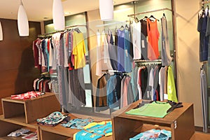 Showroom design for garments waiting for customer review