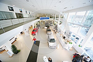 Showroom on first floor of dealership Varshavka Center