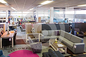 Showroom of modern furniture store