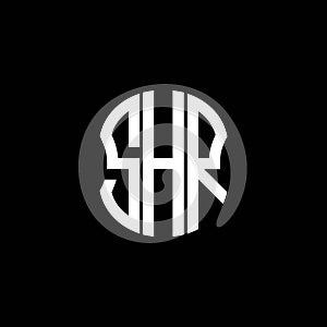 SHR letter logo abstract creative design.