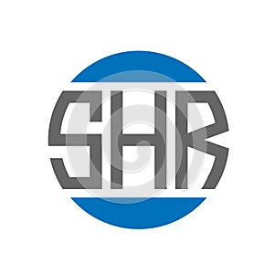 SHR letter logo design on white background. SHR creative initials circle logo concept. SHR letter design