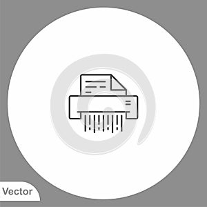 Shred vector icon sign symbol