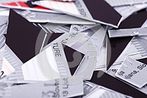 Shredded credit card