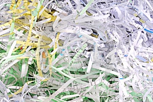 Shredded document paper