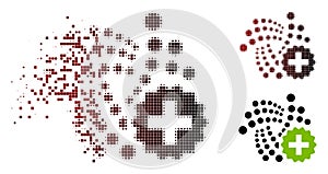 Shredded Dotted Halftone Iota Create Icon