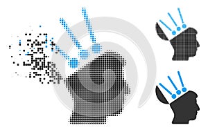 Shredded Dotted Halftone Open Mind Interface Icon