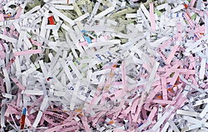 Shredded paper background