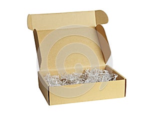 Shredded Paper in Brown Box