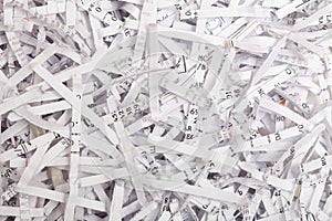 Shredded paper documents