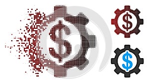 Shredded Pixel Halftone Development Cost Icon