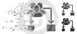 Shredded Pixel Halftone User Routing Scheme Icon