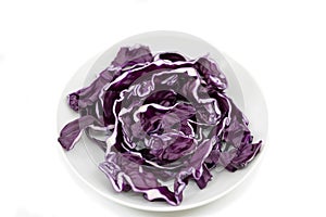Shredded purple cabbage