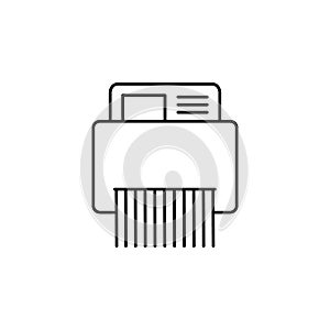 Shredder files documents icon. Element of confidential line icon