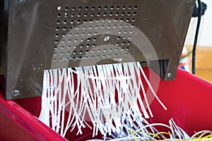 Shredding documents for security