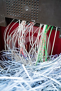 Shredding documents for security