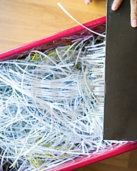 Shredding documents for security