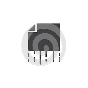 Shredding papers vector icon