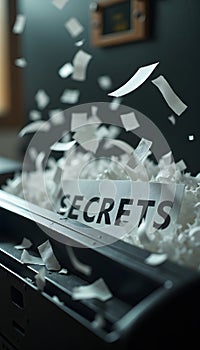 Shredding secrets document for data privacy and confidentiality