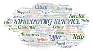 Shredding Service word cloud.
