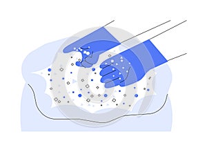 Shredding waste abstract concept vector illustration.