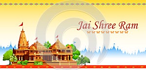 Shree Ram Navami celebration background for religious holiday of India