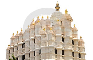 The Shree Siddhivinayak Ganapati Mandir isolated on white background.