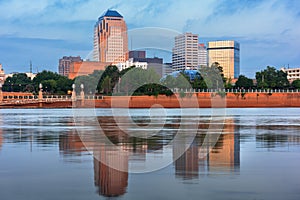 Shreveport, Louisiana, USA downtown skyline on the Red River