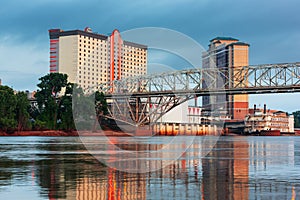 Shreveport, Louisiana, USA downtown skyline on the Red River