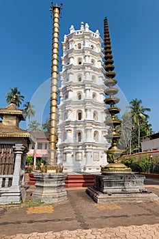 Shri Mahalsa Indian Hindu Temple in Ponda, GOA, India. photo