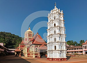 Shri Mangeshi temple - hindu temple in Ponda, Goa, India. photo