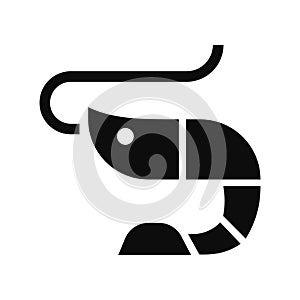 Shrimp black icon
