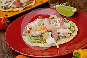 Shrimp Ceviche Tostada