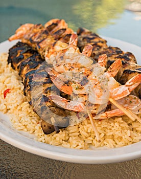 Shrimp and chicken meal