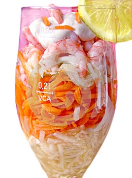 Shrimp cocktail isolated