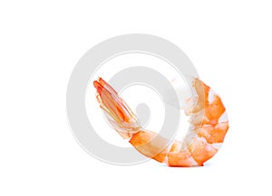 Shrimp cooked isolated on a white background