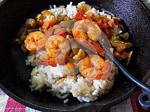 Shrimp Creole traditional southern American cuisine photo