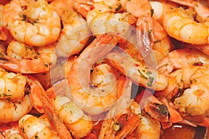 Shrimp dish with parsley and garlic