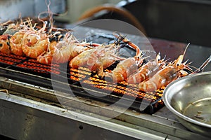 Shrimp grilled on stove