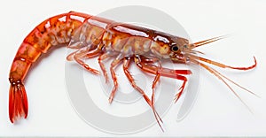 Shrimp isolated on white background.