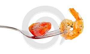 Shrimp Linguine on a fork