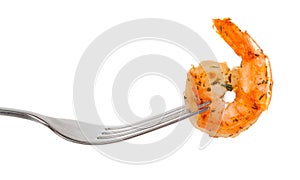 Shrimp Linguine on a fork photo